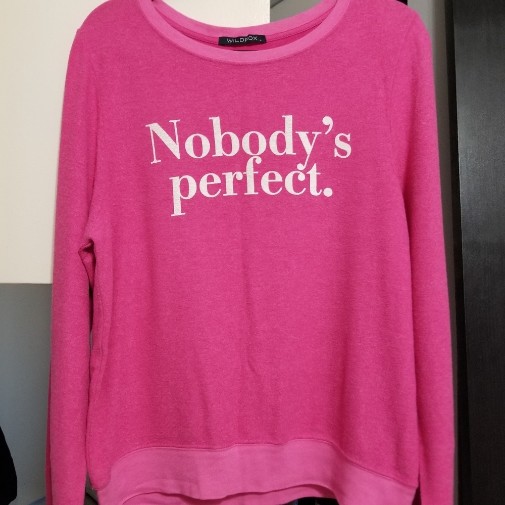 💜WILDFOX💜PINK SWEATSHIRT "L".